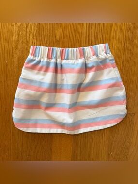 The Beaufort Bonnet Company White Skirt with Red & Light Blue Stripes